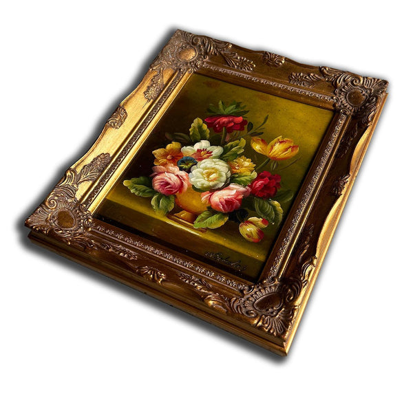 Steve Art Gallery Flowers Hand-painted 28x33 Cm Eller 11x13 Ins