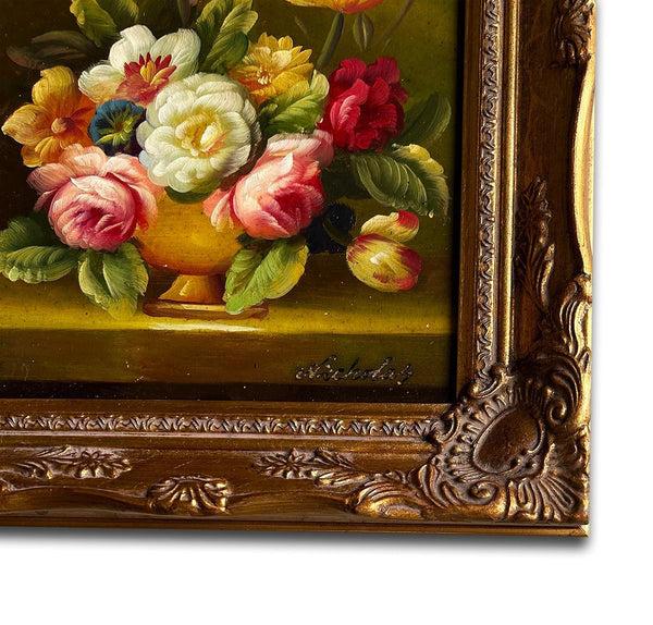 Steve Art Gallery Flowers Hand-painted 28x33 Cm Eller 11x13 Ins