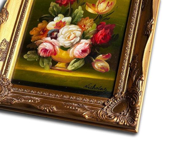 Steve Art Gallery Flowers Hand-painted 28x33 Cm Eller 11x13 Ins