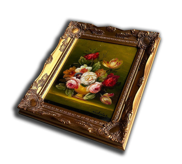 steve art gallery Flowers hand-painted 28x33 cm eller 11x13 ins