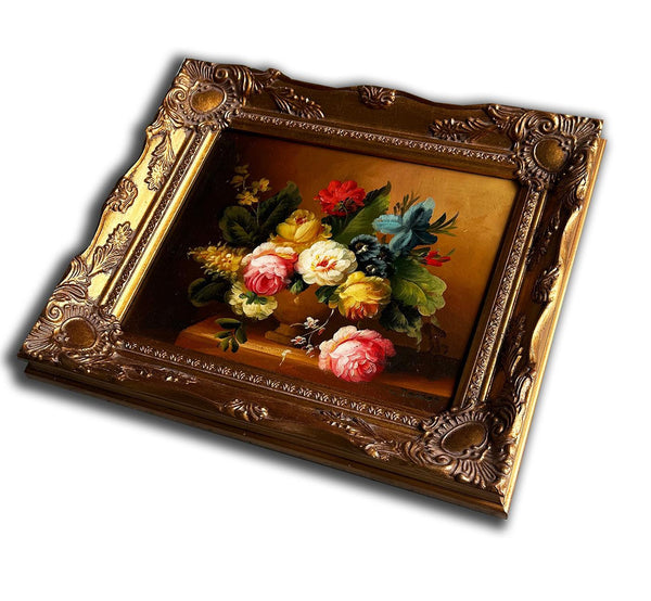 Steve Art Gallery Flowers Hand-painted 28x33 Cm Eller 11x13 Ins
