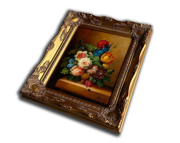 Steve Art Gallery Flowers Hand-painted 28x33 Cm Eller 11x13 Ins