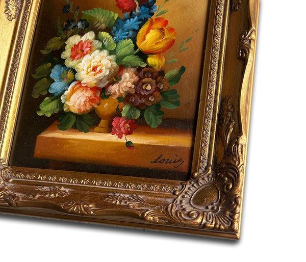Steve Art Gallery Flowers Hand-painted 28x33 Cm Eller 11x13 Ins