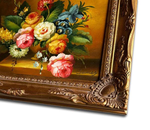 Steve Art Gallery Flowers Hand-painted 28x33 Cm Eller 11x13 Ins