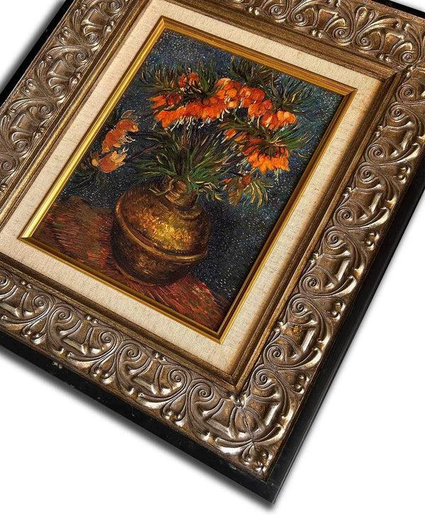 Steve Art Gallery Flowers In Copper Vase By Van Gogh 39x45 Cm Eller 16x18 Ins
