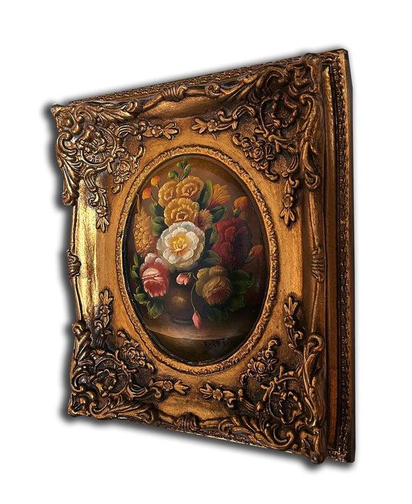 Steve Art Gallery Flowers Painting With Fantastic Frame Inner Size 20x25 Cm