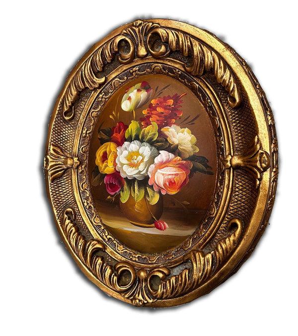 Steve Art Gallery Flowers Painting With Fantastic Frame Inner Size 20x25 Cm