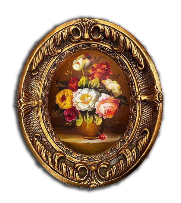 steve art gallery Flowers painting with fantastic frame inner size 20x25 cm