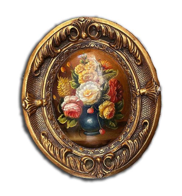 steve art gallery Flowers painting with fantastic frame inner size 20x25 cm