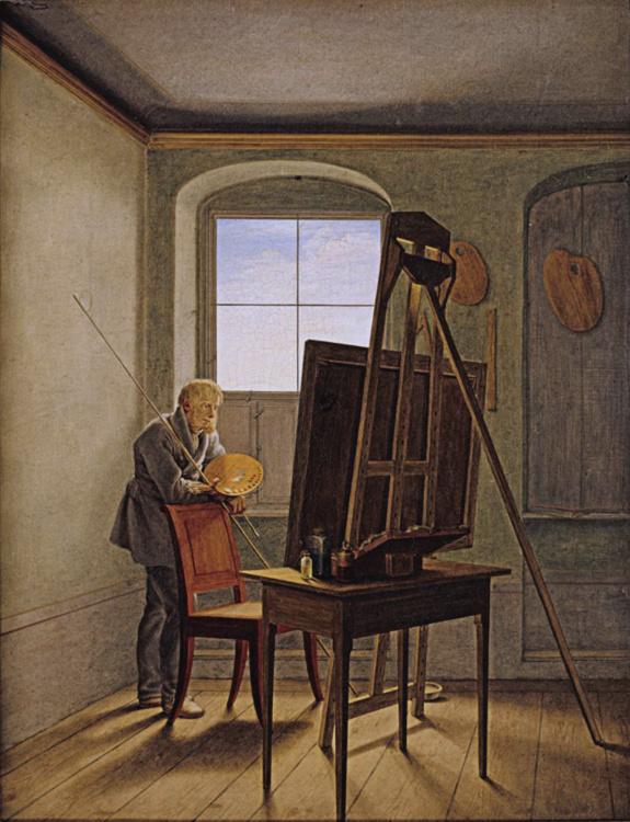 steve art gallery Friedrich in his Studio Georg Friedrich Kersting 53.5x41cm