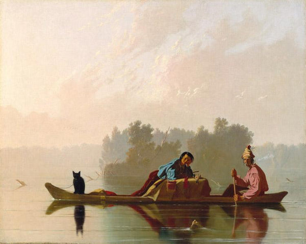 steve art gallery Fur Traders Descending the Missouri George Caleb Bingham 50x40cm