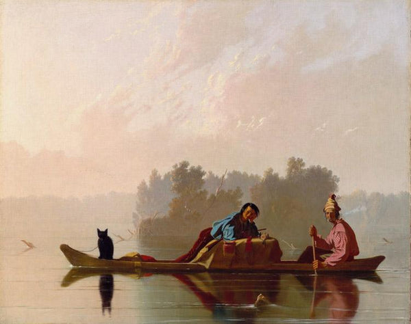 steve art gallery Fur Traders Descending the Missouri George Caleb Bingham 50x40cm