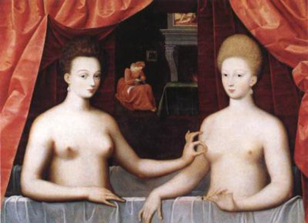 steve art gallery Gabrielle d'Estrees and One of School of Fontainebleau 60x40cm