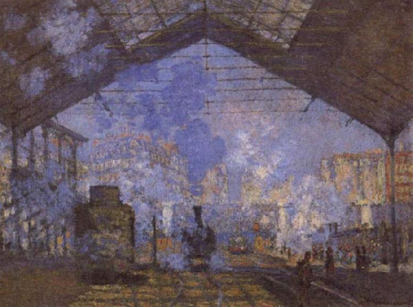 steve art gallery Gare Saint-Lazare Claude Monet 50x40cm