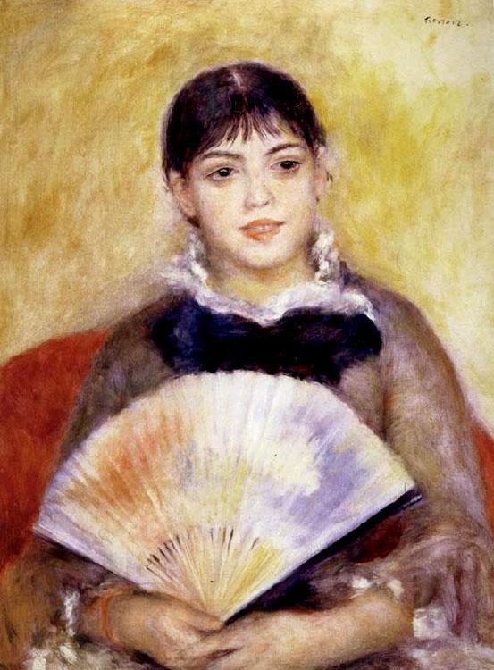 steve art gallery Girl with a Fan Pierre Renoir 65x50cm