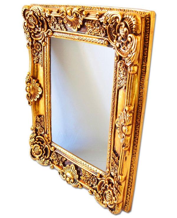 Steve Art Gallery Golden Frame With Mirror Inner Size 30x40 Cm