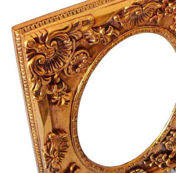 Steve Art Gallery Golden Frame With Mirror Inner Size 30x40 Cm