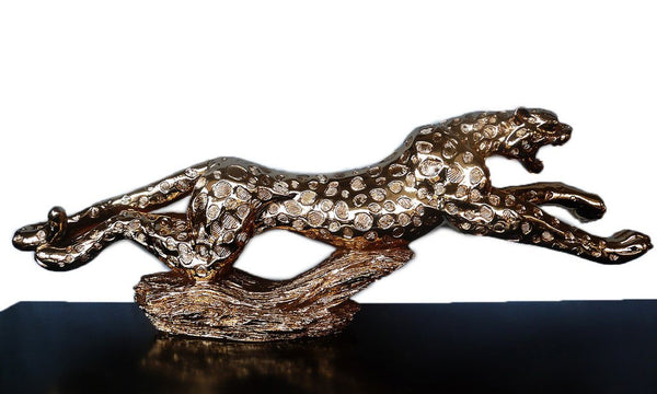 steve art gallery Golden leopard sculpture 134x30x16 cm