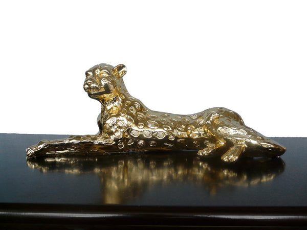 steve art gallery Golden leopard sculpture 53x20x15 cm