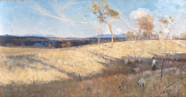 steve art gallery Golden Summer Eaglemont Arthur streeton 80x40cm