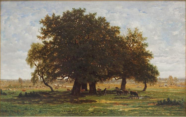steve art gallery Group of Oaks at Apremont Theodore Rousseau 60x40cm