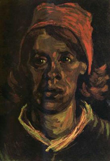 steve art gallery Head of a Peasant Woman with Red Cap Vincent Van Gogh 43x30cm