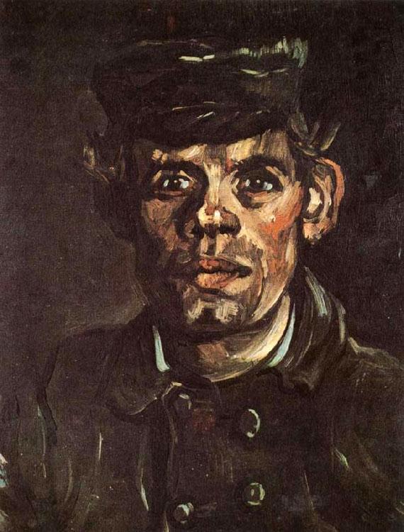 steve art gallery Head of a Young Peasant in a Peaken Cap Vincent Van Gogh 39x30.5cm