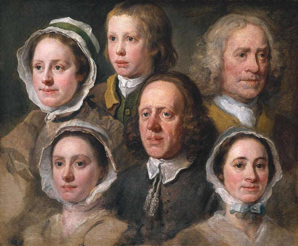 steve art gallery Heads of Six of Hogarth's Servants HOGARTH William 62.2x74.9cm