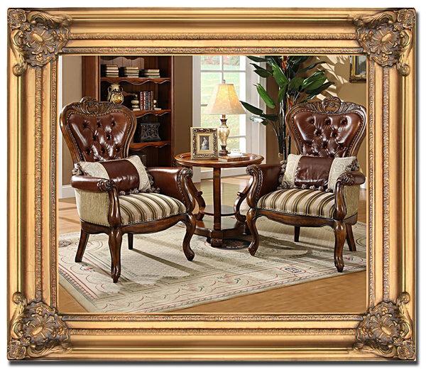 Steve Art Gallery Heavy Beveled Mirror In Solid Wood 67x77 Cm