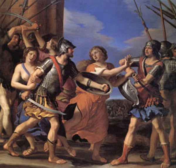 steve art gallery Hersilia Separating Romulus from Tatius GUERCINO 50x50cm
