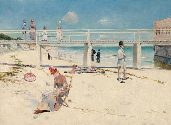 steve art gallery Holiday at Mentone Charles conder 50x40cm