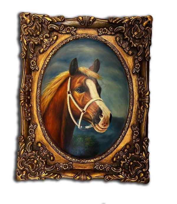 steve art gallery Horse painting with fantastic frame inner size 30x40 cm