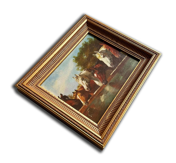 steve art gallery Horses painting with fantastic frame inner size 20x25 cm