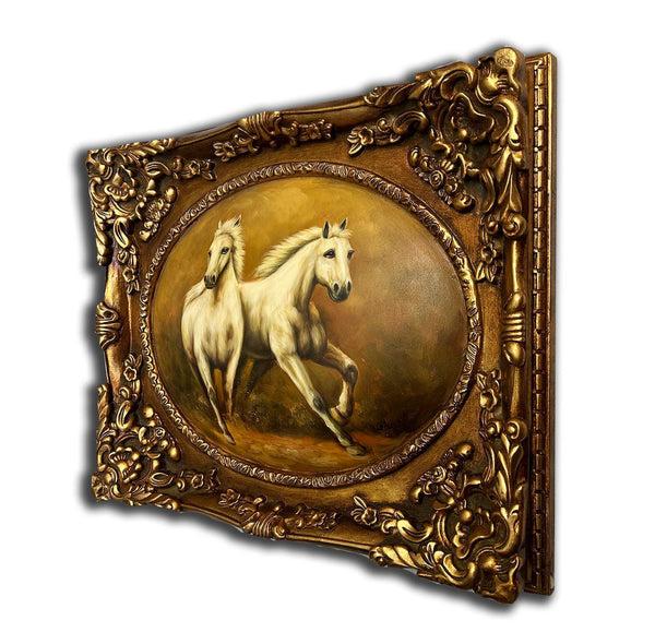 steve art gallery Horses painting with fantastic frame inner size 30x40 cm