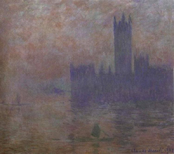 steve art gallery Houses of Parliament Fog Effect Claude Monet 60x50cm