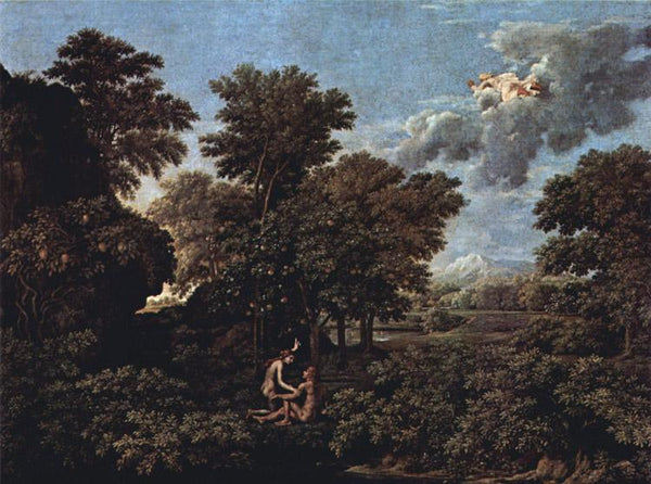 steve art gallery Hut and Well on Rugen Nicolas Poussin 13.8x21.5cm