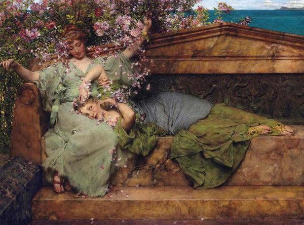 steve art gallery In a Rose Garden Alma-Tadema Sir Lawrence 37.5x49.5cm