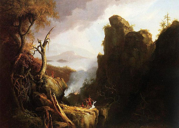 steve art gallery Indian Sacrifice Thomas Cole 60x40cm