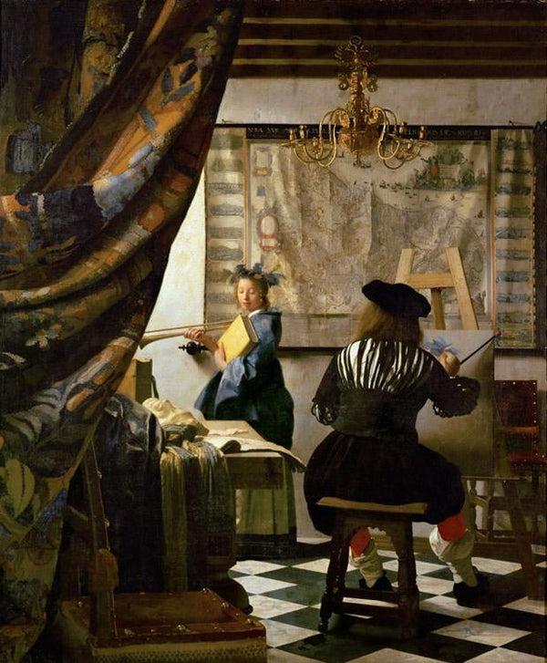 steve art gallery konstnaren i sin atelje Johannes Vermeer 50x40cm