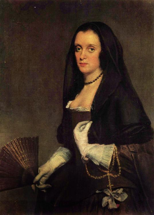 steve art gallery Lady with a Fan Diego Velazquez 60x40cm