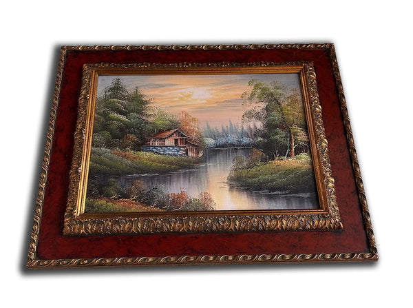 Steve Art Gallery Landscape Hand-painted Oil Painting With Frame 46x56 Cm Or 18x22 Ins