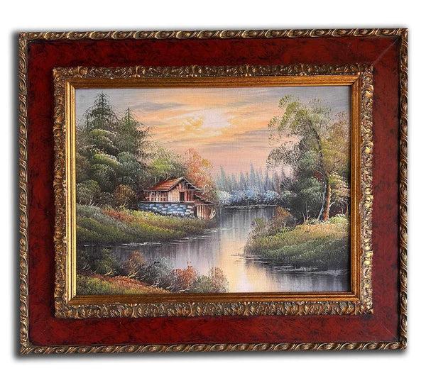 steve art gallery Landscape hand-painted oil painting with frame 46x56 cm or 18x22 ins