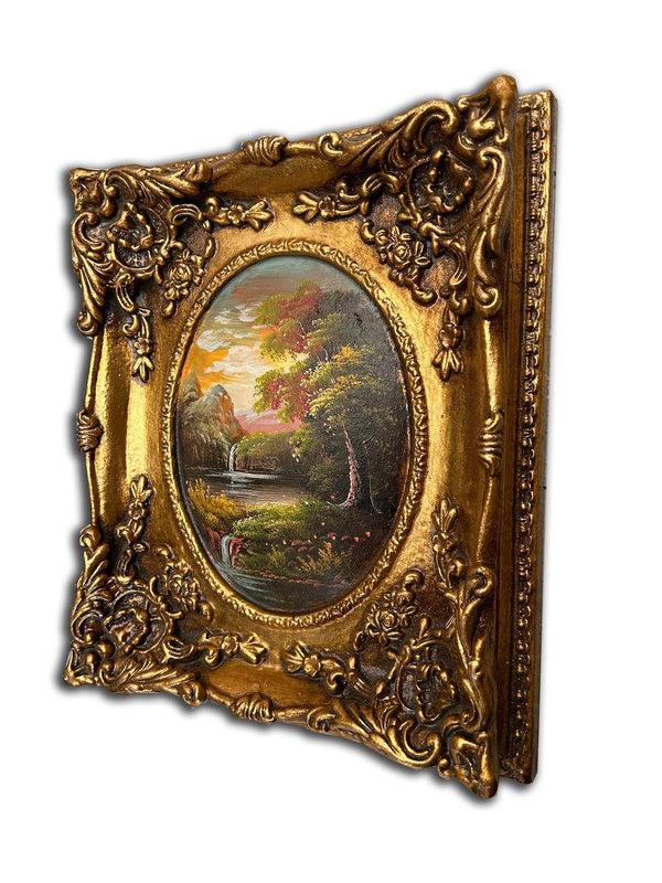 Steve Art Gallery Landscape Painting With Fantastic Frame Inner Size 20x25 Cm