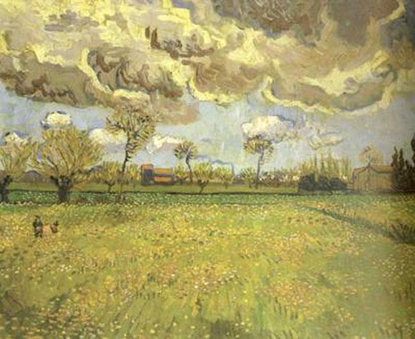 steve art gallery Landscape under a Stormy Sky Vincent Van Gogh 60x73cm