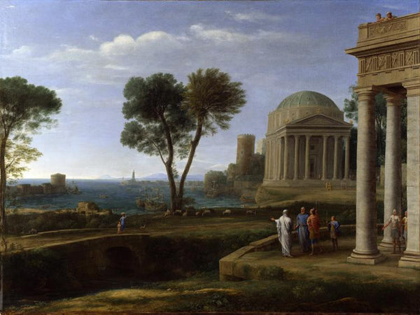 steve art gallery Landscape with Aeneas on Delos Claude Lorrain 50x40cm