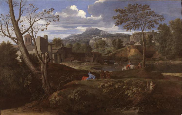 steve art gallery Landscape with Three Men Nicolas Poussin 60x40cm