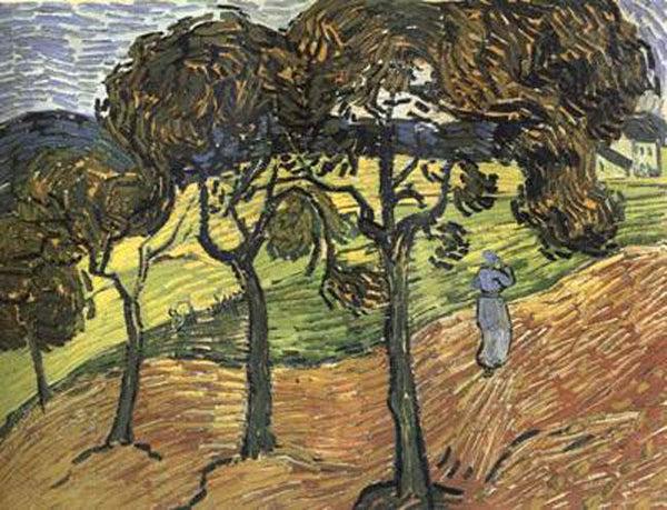 steve art gallery Landscape with Tree and Figures Vincent Van Gogh 49.9x65.4cm