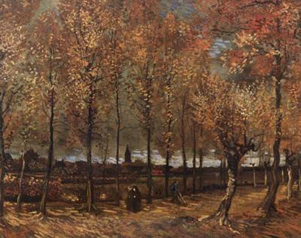 steve art gallery Lane with Poplars Vincent Van Gogh 50x40cm