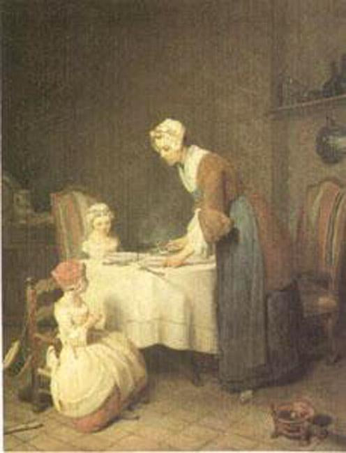 steve art gallery Le Benedicite (Saying Grace) Jean Baptiste Simeon Chardin 50x39cm