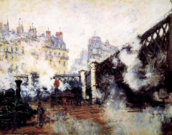 steve art gallery Le Pont de L-Europe Gare Saint-Lazare Claude Monet 50x40cm